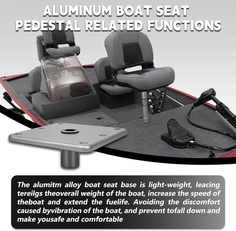 RAMATA 97749-7 Boat Seat Pedestal and Base with Swivel 3 kit suitable for Heavy Duty Boat Seats Mount of Fishing, Jon, Pontoon Boat and Most Other Boats, for Boat Seat Swivel Base Plate - Image 3